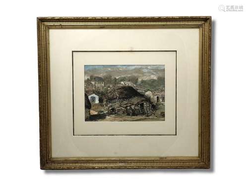 Auguste LEPERE (1849-1918)<br />
Paysage de Vendée<br />
Gou...