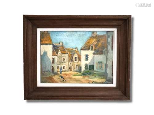 C. MANGEOT (XXème)<br />
Dernières maisons avant les marais ...