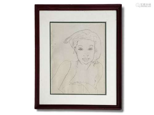 Henry SIMON (1910-1987)<br />
Portrait de jeune fille<br />
...