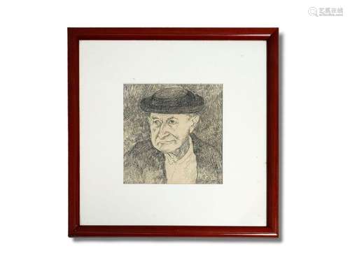 Henry SIMON (1910-1987)<br />
Portrait de maraichin<br />
De...