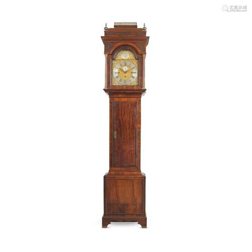 【TP】A GEORGE III MAHOGANY AND ROSEWOOD BANDED LONGCASE CLOCK...