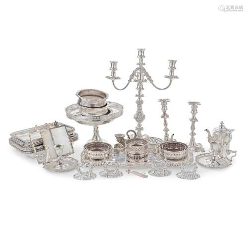 A COLLECTION OF PLATED WARE Mainly 19th century  (qty)