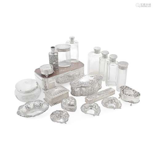 A COLLECTION OF DRESSING TABLE SILVER Various dates and make...