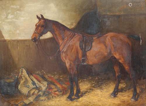 John Atkinson (British, 1863-1924) Sudboro, a saddled and br...