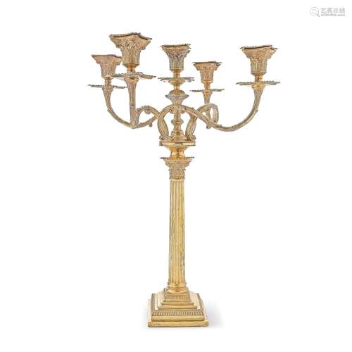 A LATE VICTORIAN FIVE-LIGHT CANDELABRUM By Hawksworth, Eyre ...