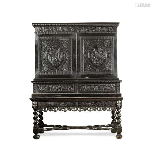 【TP】A 17TH CENTURY AND LATER FLEMISH COLONIAL EBONY, EBONISE...