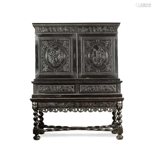 【TP】A 17TH CENTURY AND LATER FLEMISH COLONIAL EBONY, EBONISE...