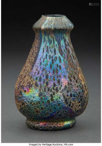 Tiffany Studios Favrile Glass Cypriote Vase, 1916 Marks: L.C...