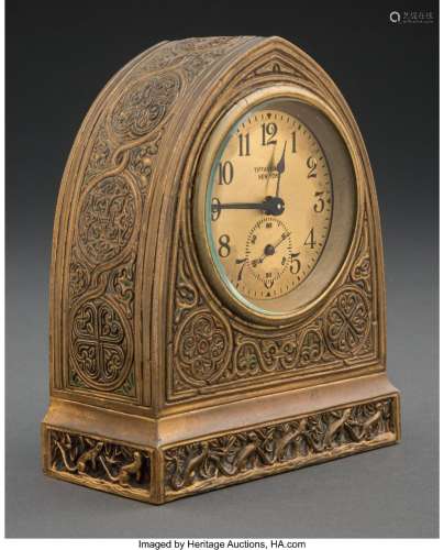 Tiffany Studios Gilt Bronze Venetian Desk Clock, early 20th ...