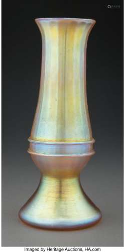 Tiffany Studios Favrile Glass Vase with Applied Decoration, ...