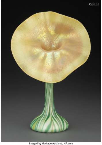 American Iridescent Pulled Feather Glass Jack-in-the-Pulpit ...