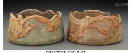 Pair of Sèvres Glazed Stoneware Algues Bowls Designed by Emi...