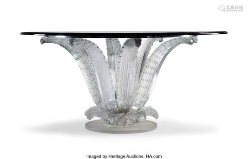 Lalique Clear and Frosted Glass Cactus Center Table Designed...