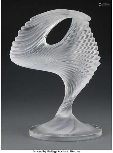 Lalique Clear and Frosted Glass Trophée Sculpture with Origi...