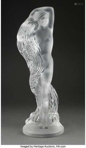 Limited Edition Lalique Clear and Frosted Glass Grande Nue N...