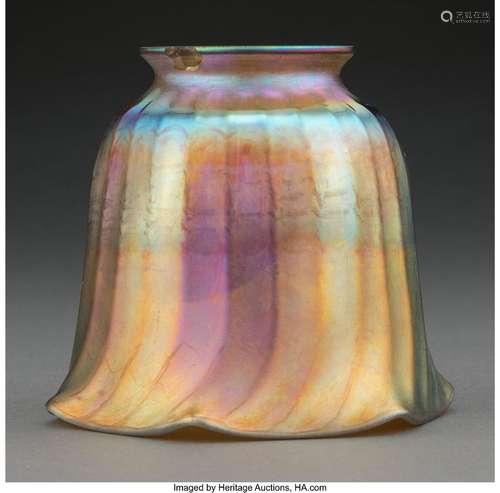 Tiffany Studios Favrile Glass Shade, circa 1910 Marks: L.C.T...