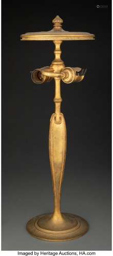 Tiffany Studios Gilt Bronze Greek Scroll Table Lamp Base, ci...