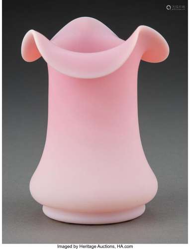 Victorian Pink Satin Glass Vase, late 19th century 4-7/8 inc...