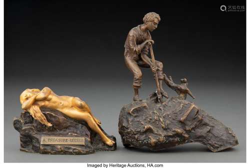 Karl Kauba Partial Gilt and Patinated Bronze Naughty Treasur...