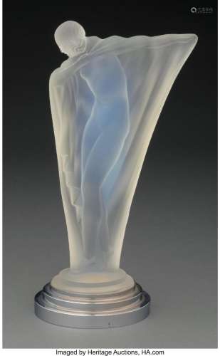 Lucille Sévin for Etling Opalescent Glass Isadora Figurine o...