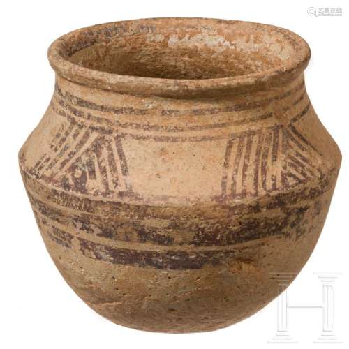 A painted terracotta cup, Tepe Giyan III, 3rd millennium B.C...