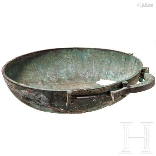 A Greek footbath vessel, 7th - 6th century B.C.