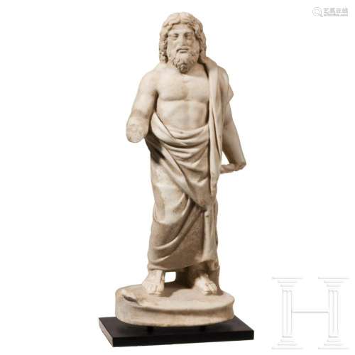 A Provincial-Roman marble statue of Asclepius, 1st - 2nd cen...