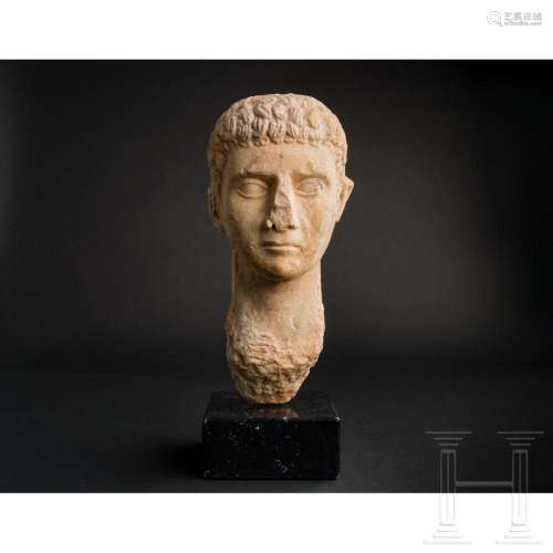 A Provincial Roman marble head, Julio-Claudian dynasty, 1st ...
