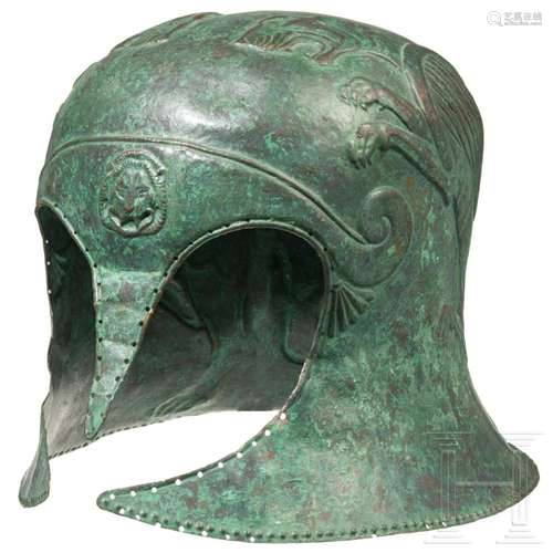 A Corinthian bronze helmet in 6th/5th century style, modern ...