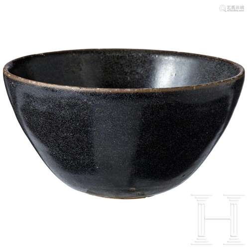 Jizhou tea bowl, black glazed, probably Southern Song Dynast...