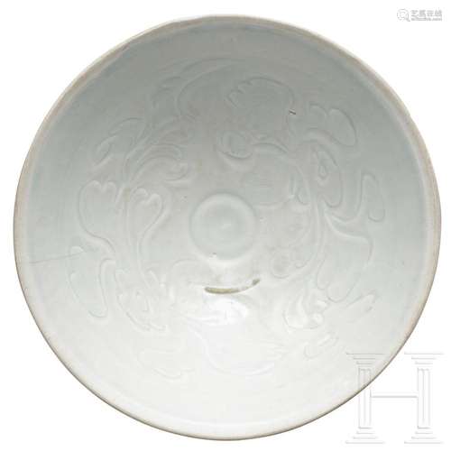 A Chinese deep conical Qingbai bowl, probably southern Song ...