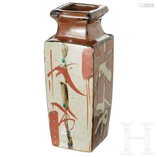 A Japanese stoneware vase, 20th century