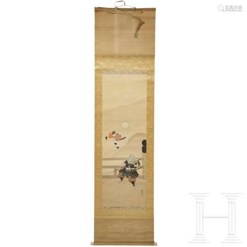 A Japanese kakemono, Meiji period