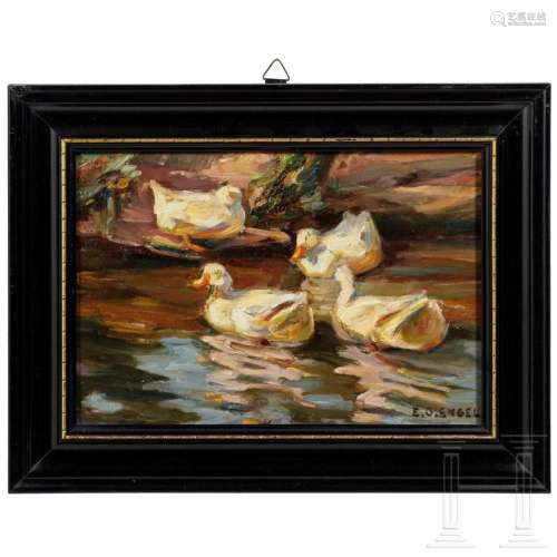 Erich Otto Engel (1866 - 1943) - "Swimming Ducks"
