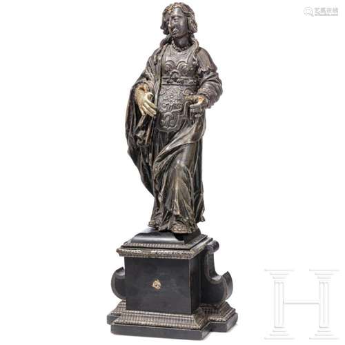 A South German wooden Baroque devotional figure, 17th centur...