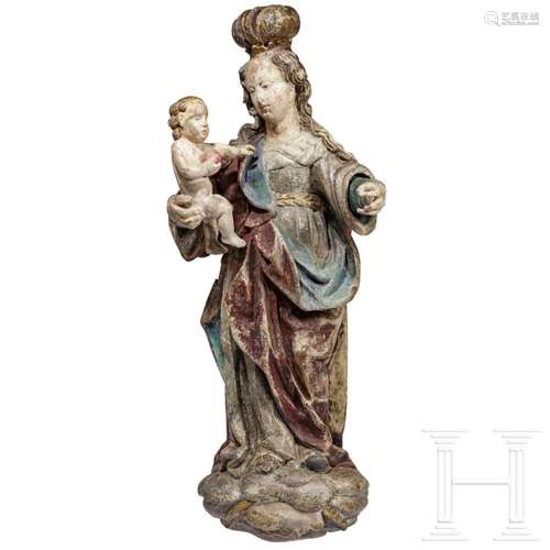 The Mother of God with child on the crescent moon, 18th cent...