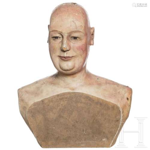 A North Austrian wooden male dummy head (mannequin), circa 1...