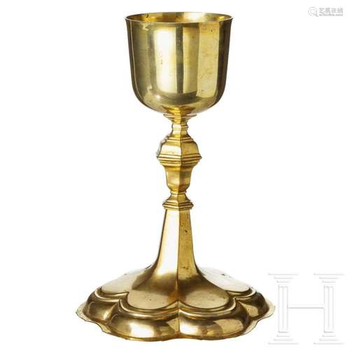 A silver-gilt chalice, dated 1720