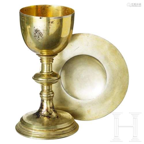 An Austrian-Hungarian silver-gilt chalice with paten, circa ...