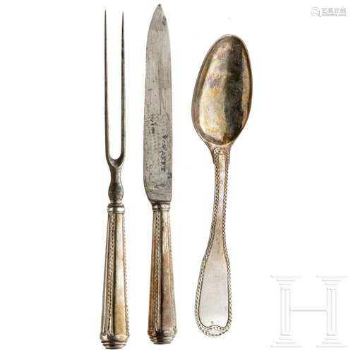 Three pieces of German cutlery in the style of the 18th cent...