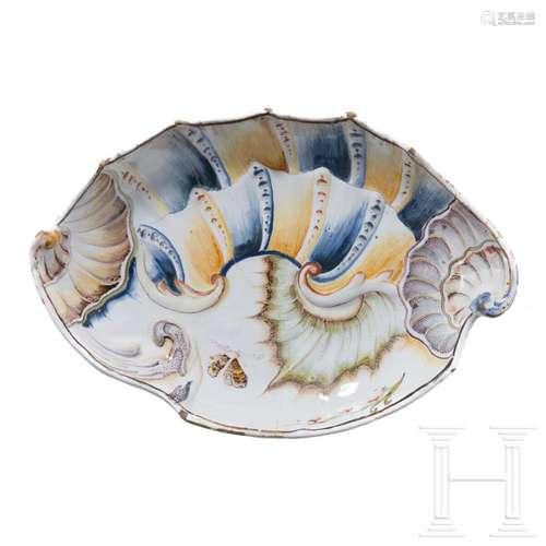 An Italian faience plate, probably 18th century