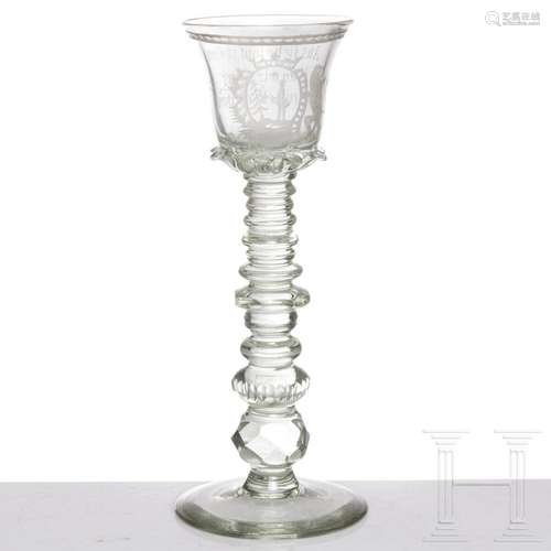 A German glass goblet, circa 1900