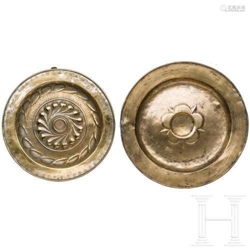 Two alms dishes, Nuremberg, 1st half of the 16th century