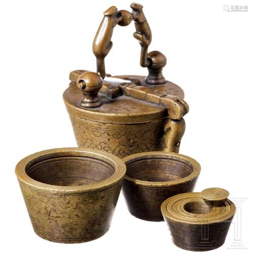 A German cup weight set, 1728