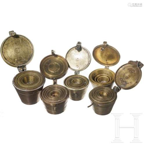 A small collection of German weights, 19th century