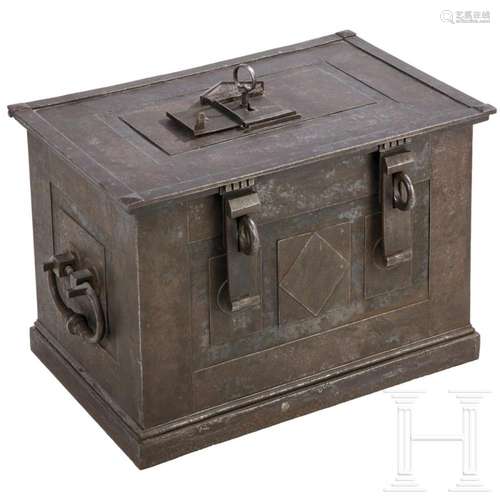 A Viennese war chest with secret locking mechanism, late 18t...