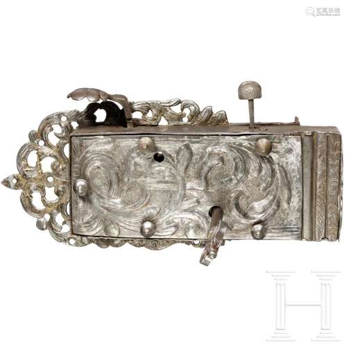 A large South German door lock, 17th/18th century