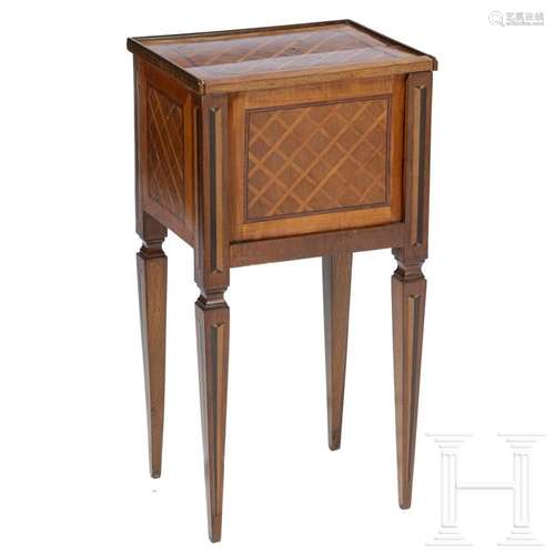 A French inlaid side table, circa 1800