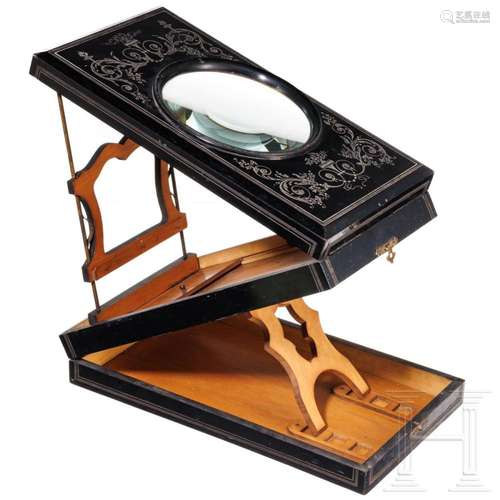 A French magnifying showcase for photos and postcards, circa...