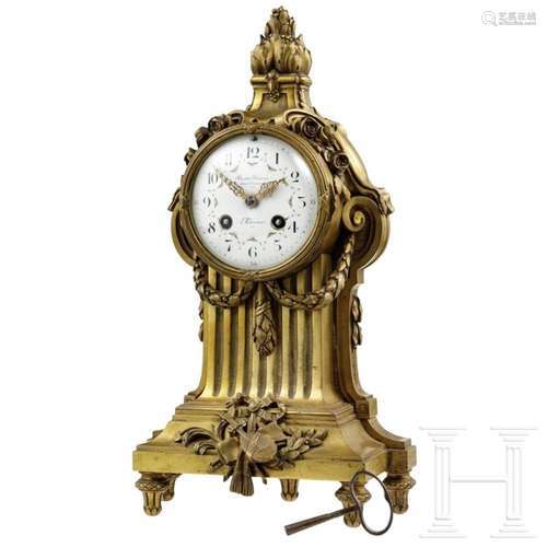 A French bronze mantel clock, Paris, O. Leviere, Susse Frére...